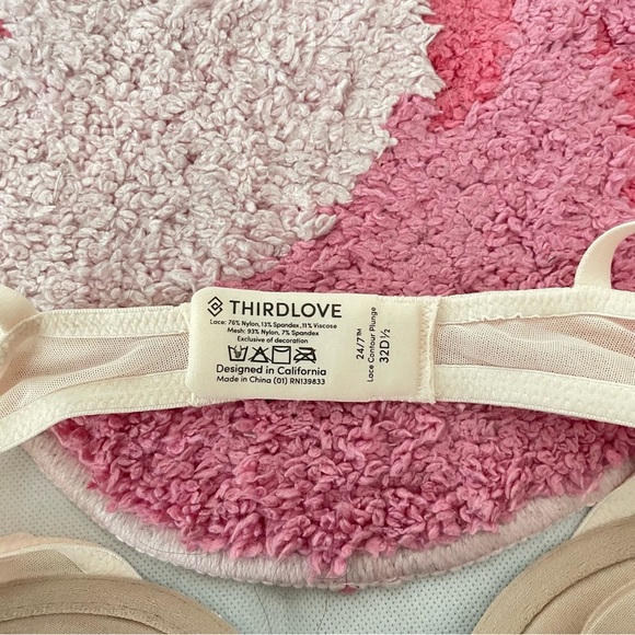 ThirdLove 24/7 Lace Contour Plunge 32 D 1/2 Bra - Picture 3 of 4